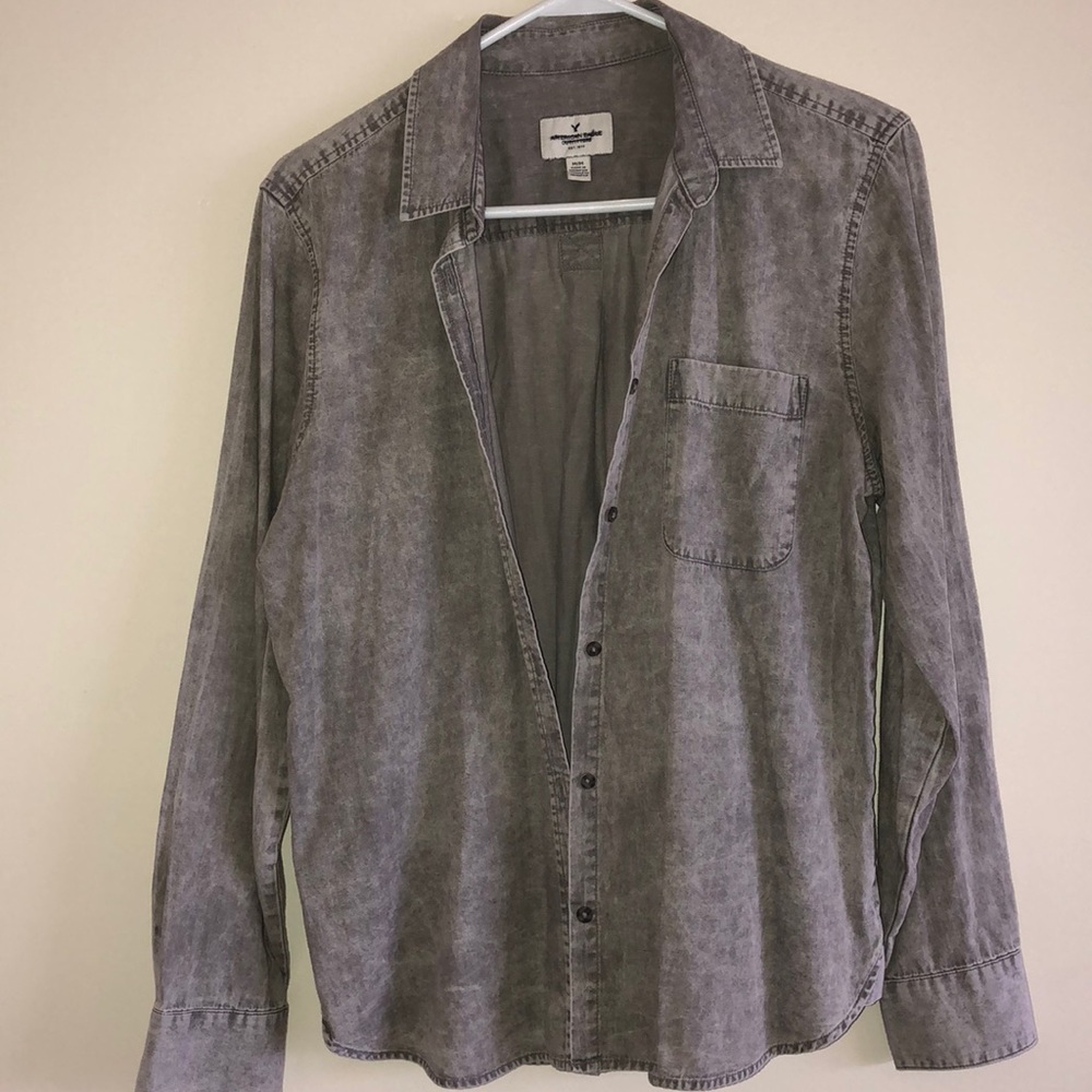 Gray Button Up